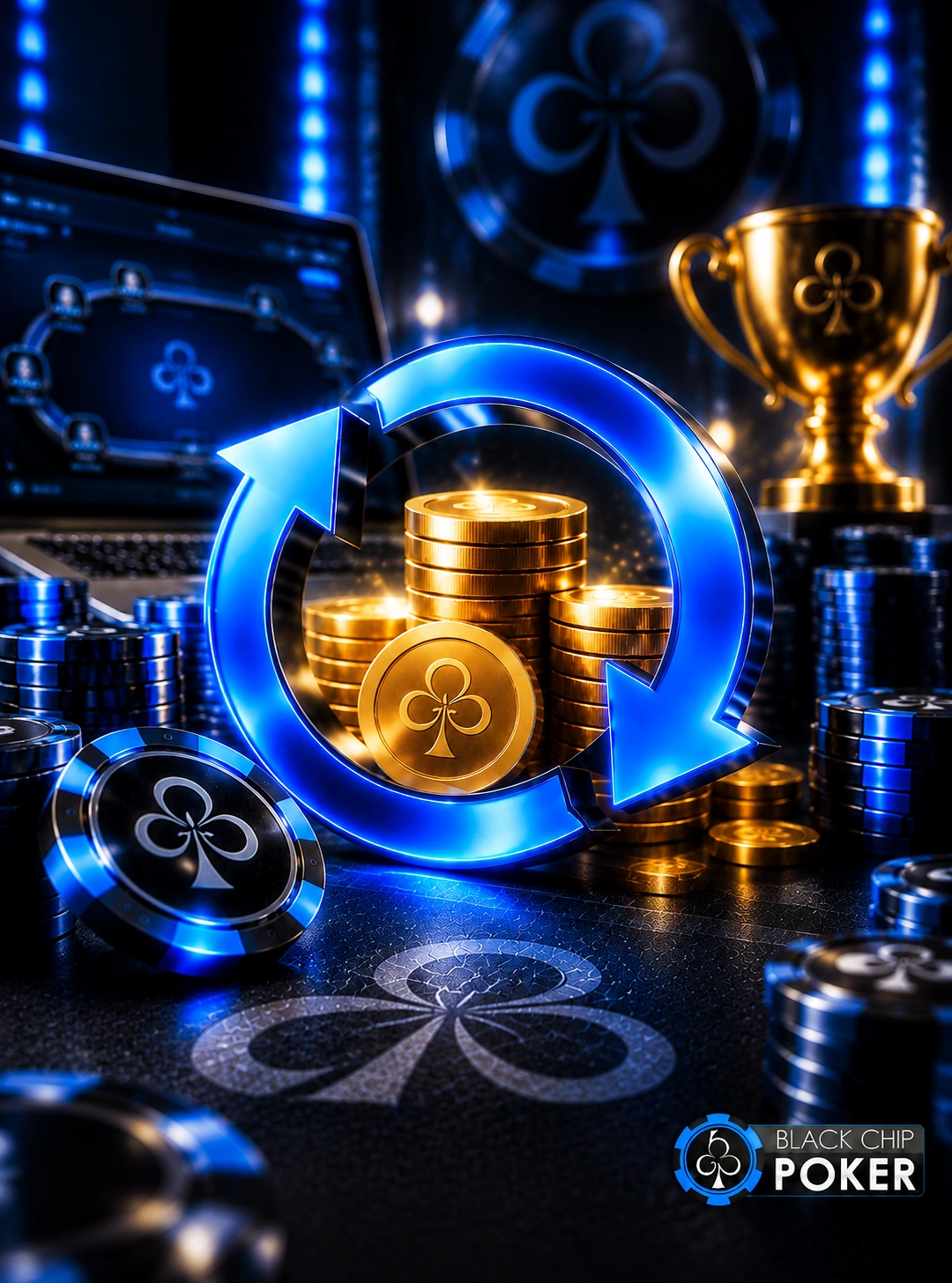 Black Chip Poker player rewards and rakeback system